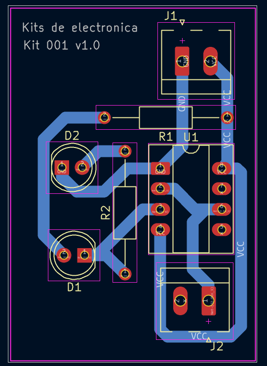 punta logica ne555 pcb